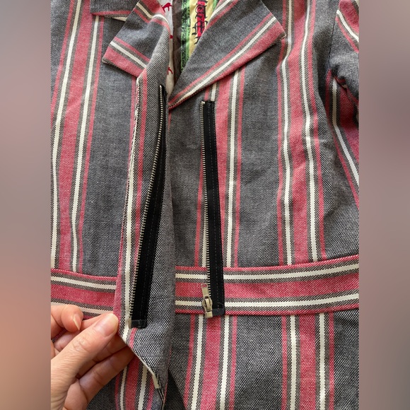 L.A.M.B. blazer gray and red stripe size 2 - Picture 8 of 16